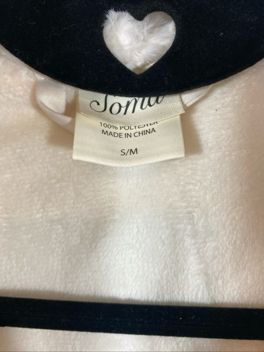 Soma Robe long plush cream fleece lined belted Faux Fur Cozy Classy Elegant S/M - Picture 6 of 9